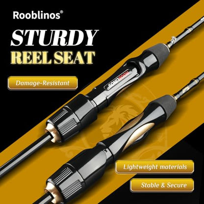 Ultralight Trout Spinning Rod,1.85m 6' Fast Action Carbon Fiber Fishing Pole, Stream Lake River Bass Trout Panfish Crappie 0.8-7g Lure, Sensitive Tip, Portable 2-Piece Travel Design - size: OPT-S612UL, 1.85m