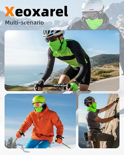 Xeoxarel Neck Gaiter, 7 Pack Cooling UV Protection, Bandana Face Mask Scarf for Men and Women - color: 3 Fluorescent, 2 Olive, 2 Dark Green