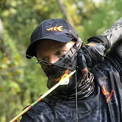 KastKing Sol Armis Neck Gaiter - UPF 50 Face Mask - UV Sun Protection Mask for Men & Women, Fishing, Hiking - color: C: Blackout (Size: 19"x9.5")