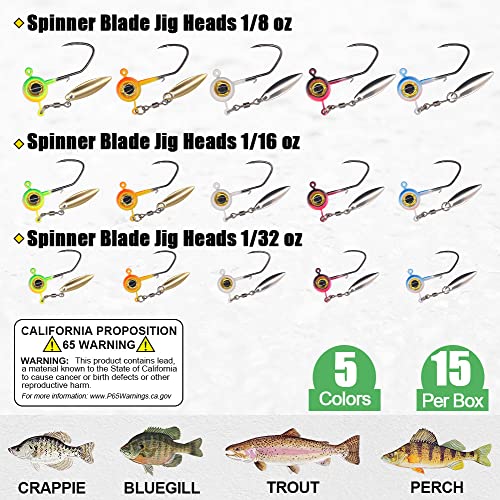 Crappie-Baits- Plastics-Jig-Heads-Kit-Shad-Minnow-Fishing-Lures-for Crappie-Panfish-Bluegill-40 &135 Piece Kit - color: CRAPPIE MINNOW 135 pc.KIT