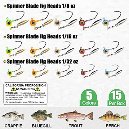 Crappie-Baits- Plastics-Jig-Heads-Kit-Shad-Minnow-Fishing-Lures-for Crappie-Panfish-Bluegill-40 &135 Piece Kit - color: CRAPPIE MINNOW 135 pc.KIT
