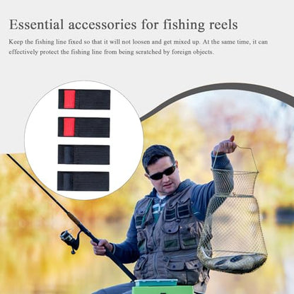 Fishing Spool Belt Fishing Bag for Protection 4X | Wear-resistant Reel Protection Belt Band, Tackle Ties, Outdoor Equipment for Anglers - size: Small