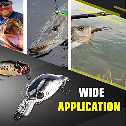 AMYSPORTS High Strength Fishing Snap Saltwater Stainless Connector Snaps Swivels Tackle Steel Power Fishing Clip Lure Quick Change Black Nickel - size: Size5 (121lb) 50 pcs