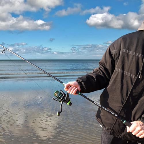 Sougayilang Surf Fishing Rod IM8 Carbon 3 Piece Travel Spinning Rod (9'/10'/11'/12') - size: 10'0"