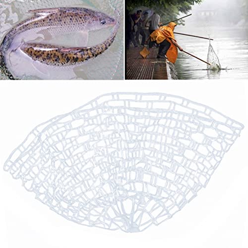 TOPINCN Fishing Landing Net, Trout Fishing Catch and Release Soft Rubber Mesh Fly Rubber Fishing Mesh Fishing Net Replacement - size: 100CM
