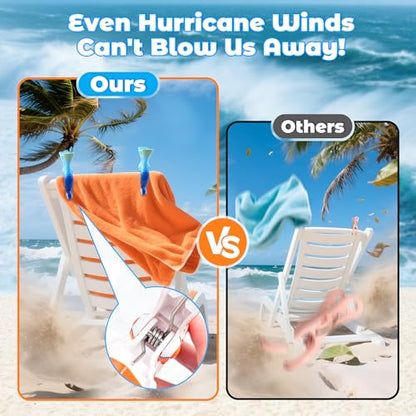 8 Pack Clips for Beach Chairs-Durable and Big Towel Clips, Peg Clips with Colorful Parrot and Pink Flamingo Shape, Creative Beach Towel Clip for Family Use, Portable During Travel. - style: Parrot+Flamingo+Fish+Slippers