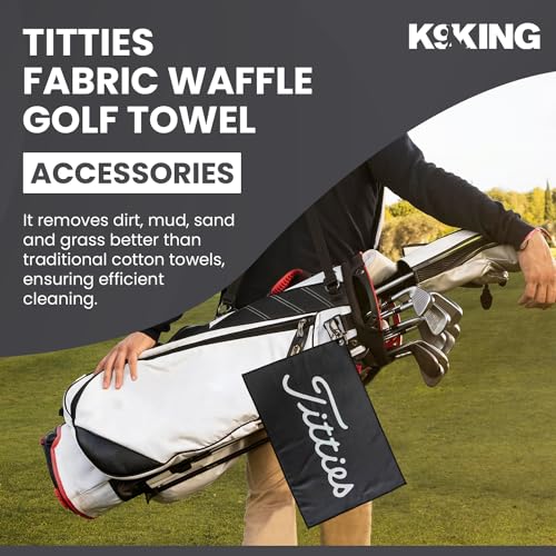 K9King Funny Microfiber Towel - Premium Golf Towel with Clip Holder - Ideal Golf Accessories for Men and Women - Black/White - color: Black/White
