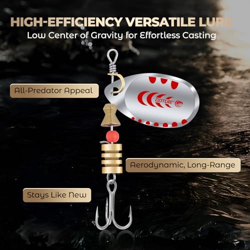 Goture Trout Lures Fishing Spinners, Hard Metal Spinner Baits for Freshwater and Saltwater, Spinner Lures Spoon Blade Fishing Lures Kit for Bass Trout Salmon Pike Walleye Crappie, Gifts for Men - color: A1:67pcs Fishing Lures Kit