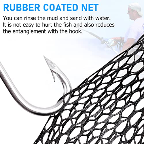 Floating Fishing Net - Fishing Landing Net with Rubber EVA Handle for Easy Fish Catch and Release Fishing Net for Fly, Trout, Salmon, Bass, Kayak Fishing - color: Style B