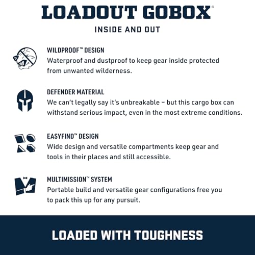 YETI LoadOut GoBox Collection, Divided Waterproof Cargo Case, Dry Box, Camera Case, Fishing Tackle Box - color: Black, size: GoBox 30
