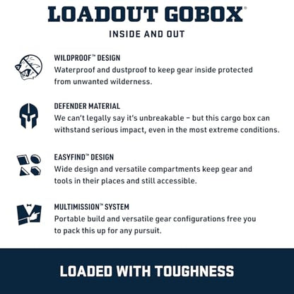 YETI LoadOut GoBox Collection, Divided Waterproof Cargo Case, Dry Box, Camera Case, Fishing Tackle Box - color: Black, size: GoBox 60