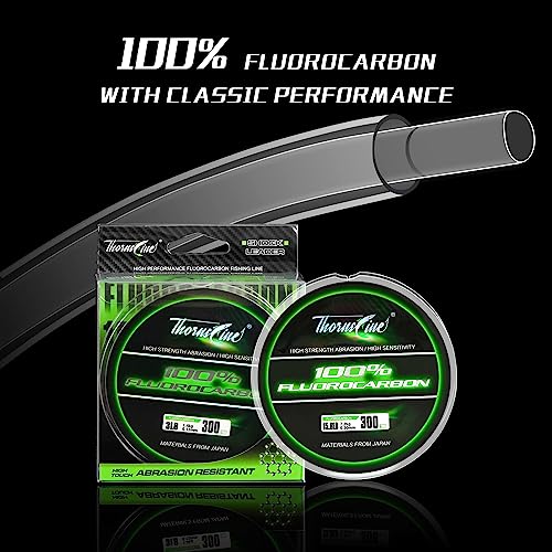 100% Pure Fluorocarbon Fishing Line - Premium Leader Material from Japan - High Strength, Abrasion-Resistant, Fast Sinking - Freshwater and Saltwater Fishing Leader - size: 26LB/0.44mm/125Yds