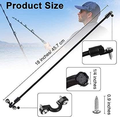 4 Pieces Rod Strap Holder Deck Mount Connector Mount Rod Strap Hold Down for Boat Kayak Boat Fishing(12 Inch) - size: 12 Inch