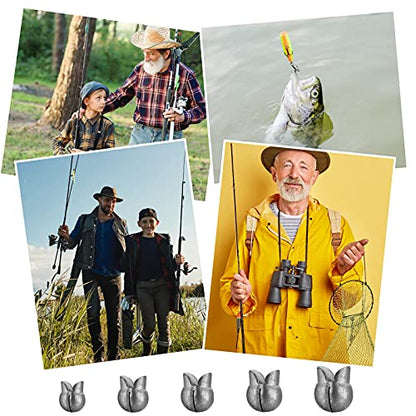 Gejoy 100 Pcs Fishing Split Shot Sinker Kit Removable Round Fishing Egg Weights Sinkers Tackle Set for Fisherman - size: Small Size