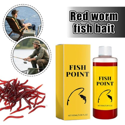 100ml Concentrated Fish Point Liquid, Fast-Acting Fishing Attractant, Improves Bite Response, Red Worm Liquid, Fishing Scent Enhancer for Trout, Panfish, Freshwater and More - size: 2 pcs