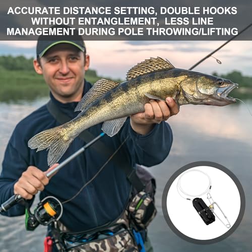 2 Pcs Fishing Downrigger Line Release Clips with Leader Snap Weight Release Clips for Anglers Trolling Casting Boat Offshore Fishing Planer Board