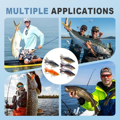 2026 Upgrade 3D Swimming Bait for Freshwater & Saltwater, Fishing Gear Attracts Fishing Lures Walleye Trout Bass, Fishing Lures for Beginners,Robotic Fishing Lure, Amateurs and Professionals - color: 3-pack -A
