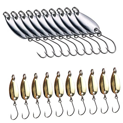 ABOOFAN 60pcs Fishing Lure Blades Metal Fishing Blades Angling Accessory for Attracting Various Fish