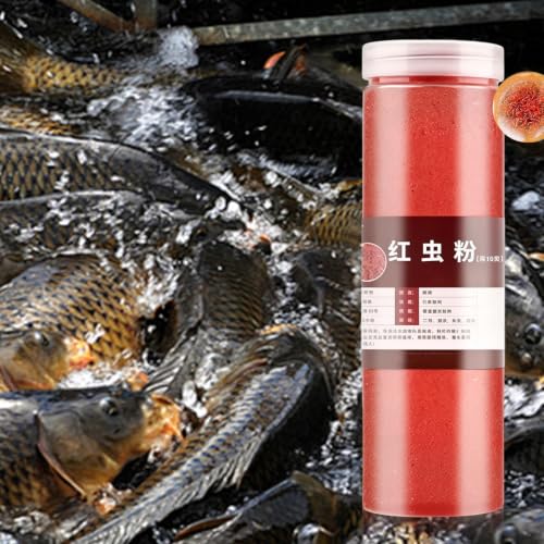 Fishing Bait Additive Powder,250g Red Worm Enhancer | Smell Fish Attractant Baits,for Trout Carp Bass Shellfish Outdoor Fishing Freshwaters Seawater Camping Kayak Lake River