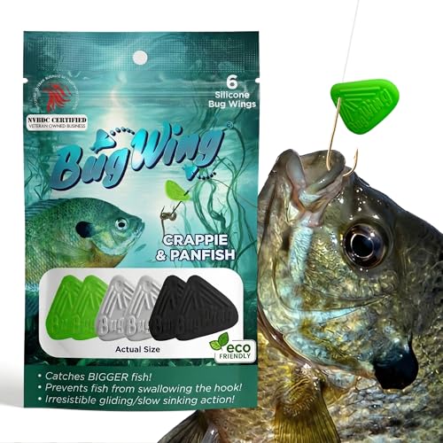 Panfish Lures 6PK | Prevents Swallowing The Hook | Easy Unhooking | Attracts Crappie, Sunfish, Bluegill, & Other Small Mouth Fish - color: Chartreuse, Pearl White, Black