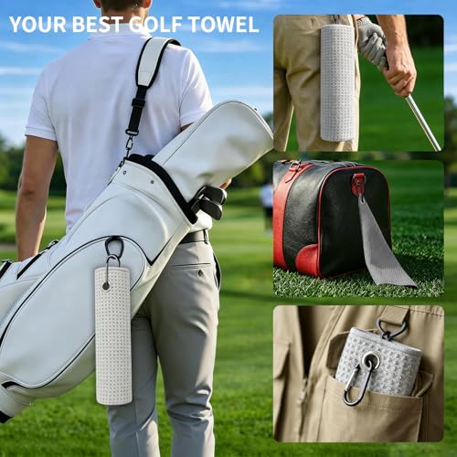 Fishing Towel with Clip,16" X 16",Waffle Pattern Effective Cleaning of Fishing Gear Accessories,Microfiber Absorbent Camping Towel for Men,Hiking Towel,Golf Towel,Grey - color: Grey