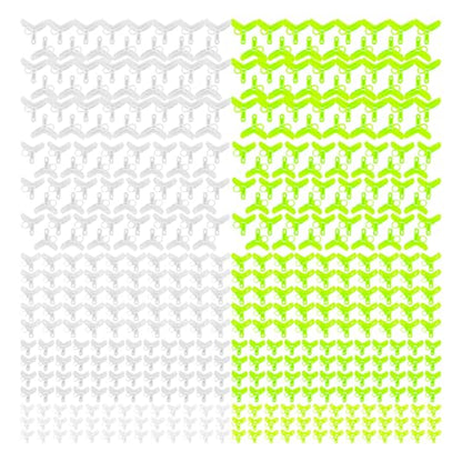500 Pcs Fishing Hook Bonnets Fishing Treble Hooks Protector Fishing Hook Covers, Treble Hook Cover Holder Fishing Hook Protectors Cap (1-5 Sizes,Yellow White)
