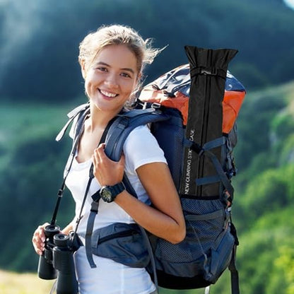 Chris.W Portable Trekking Pole Carrying Bag Storage Bag Pouch with Zipper for Walking Stick Hiking Poles Travel Case - color: Black