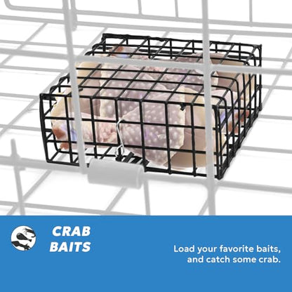 Vinyl-Coated Wire Crab Bait Cages for Heavy Duty Crab Trap Pot, Cage Box 6"x6"x3" - style: BK-3
