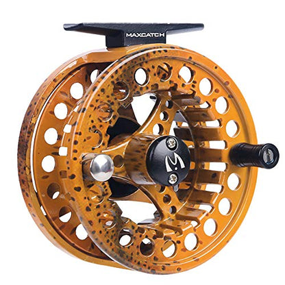 M MAXIMUMCATCH Maxcatch ECO Large Arbor Fly Fishing Reel (3/4wt 5/6wt 7/8wt) and Pre-Loaded Fly Reel with Line Combo - color: Brown Trout (Without Line), size: 3/4 weight