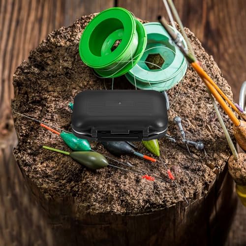 POPETPOP Waterproof Fishing Tackle Box Small Utility Lure Organizer Case with Seal for Hooks Storage Portable Fishing Gear Container for Freshwater and Saltwater Anglers