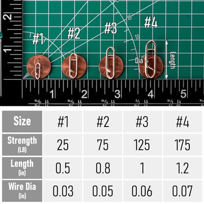 Dr.Fish Fishing Speed Clips Power Quick Clips for Fishing Lures Quick Change Stainless Steel Lure Snaps Saltwater Freshwater Crankbait Tackle Snaps - color: L-150LB-1", size: 100 Pack