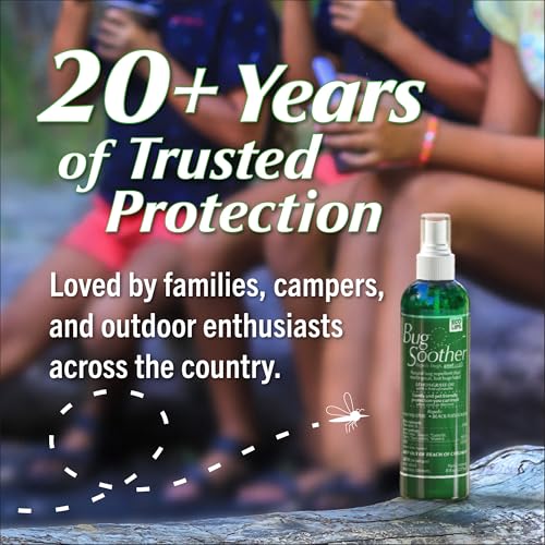 Bug Soother Natural Insect Repellent Spray, DEET-Free 8 oz. (2 Count) | Plant Based | Repels Mosquitos, Gnats & No See'ums | Family Safe | Made in the USA - color: 8 Oz Set of 2 + 1 Oz