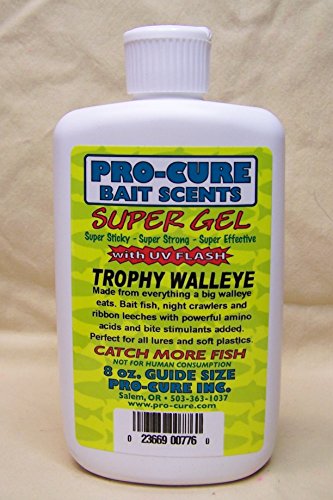 Pro-Cure Trophy Walleye Super Gel, 8 Ounce | Trophy Walleye is a blend of baits that has proven to put more walleye to the boat day after day.