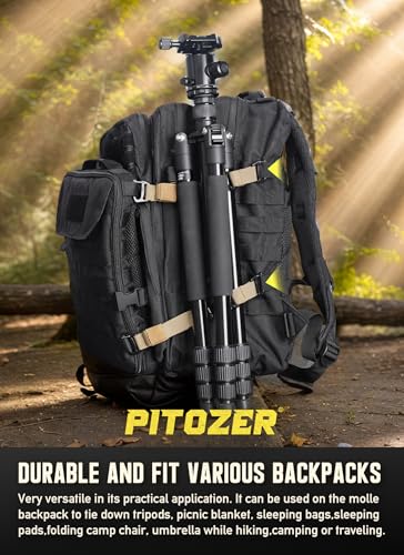 Molle Tactical Backpack Straps 24" Adjustable, Rush Tier System Molle Accessories for Military Assault Backpack Army Rucksack Attachment Nylon Compression Tie Down Strap for Tripod Gear, Sleeping Bag - color: Khaki 4packs, style: Style B