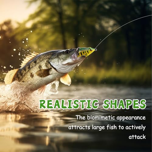 10 Pcs Bionic Frog Lures Kit with Double Propellers - Topwater Weedless Soft Frog Baits, Realistic Hollow Body Fishing Lures with Sharp Hooks for Bass Trout, Freshwater Saltwater Fishing Gear
