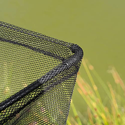 Atlas 42 Inch Landing Net - Fishing | 2-Part Carp Carbon Handle Long-Lasting Accessories Black