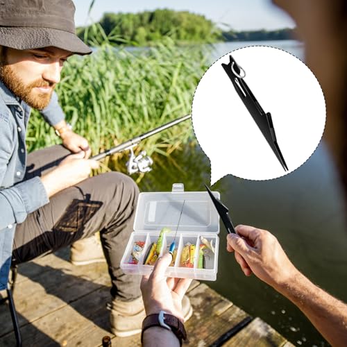 Gisafai 6 Pcs Fishing Line Knot Tyer Tying Tool Quick Tie Nail Knot Tying Tool Fly Fishing Angler Accessories Fly Equipment for Hooks Lures Lines Men - color: Black
