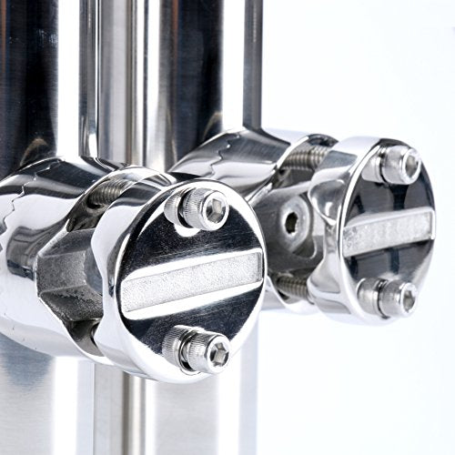 Amarine Made 2pcs Stainless Clamp on Fishing Rod Holder for Rails 7/8 Inch to 1 Inch