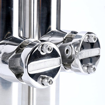 Amarine Made 2pcs Stainless Clamp on Fishing Rod Holder for Rails 7/8 Inch to 1 Inch