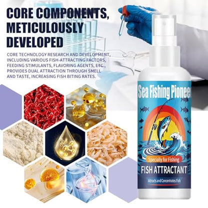 Fish Scent Attractant 100ML Attractant Liquid Spray | Concentrated Fishing Bait for Pond Lake Seaside Water Trolling Outdoor Beginner Professional Lover