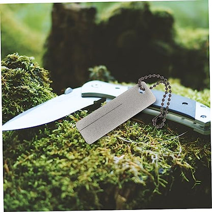 DOITOOL 2 Pcs Diamond Sharpening Stone Whetstone Pocket Mini 2.55 X 0.78 X 0.03 in for Kitchen Knives Outdoor Knives Fishing Hooks Scissors Camping