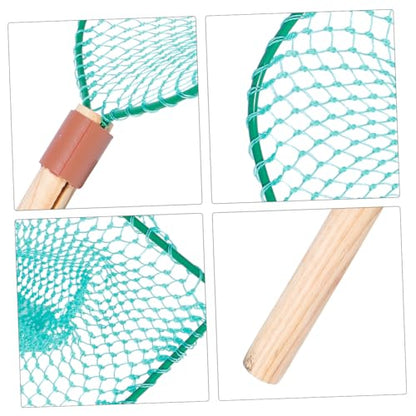 MAGICLULU Wood Handle Fishing Net 30cm Large Mesh Outdoor Portable Fishing Mesh for Freshwater and Camping Fish Landing Net