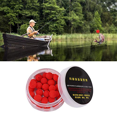 Floating Lure, 30Pcs/Lot Carp Fishing 10/12mm Foam Pop Up Soft Pellets Baits Fishing Bait Eggs - color: Red(Strawberry) 10MM