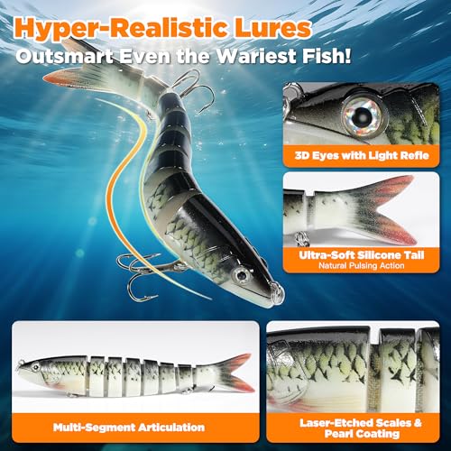 560Pcs Fishing Tackle Box Kit with Lures, Pliers, Hooks & Accessories - 4-Layer Waterproof Storage Box - Complete Fishing Gear Set for Freshwater/Bass Fishing - Ideal Gift for Men