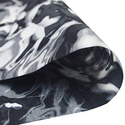 Obacle Seamless Face Mask Rave Bandana Men Women for Dust Sun Wind Protection - color: Pure Black Gray White