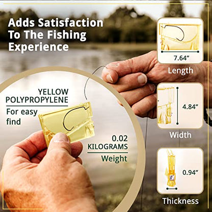 Line King™ Fishing Threader Tying Tool - Fishing Accessories and Equipment for Beginner and Experienced Anglers - Fish Hook Line Cord Threader, Gift for Angler (Transparent Yellow) Patent Pending