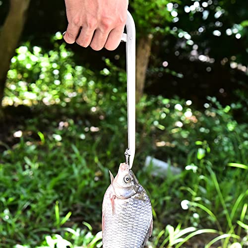 SEIWEI Fishing Hooks Remover Extractor Rivers Freshwater Saltwater Fishing Grabber Tool Stainless Steel Fish Holder Fishing Tongs Silver Portable - color: 3PCS