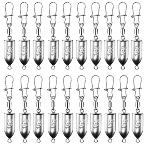 6PCS Bullet Drop Weights Sinkers Fishing Weights Lead Weights Sinkers Drop Shot Weights Catfishing Sinkers for Saltwater Freshwater Fishing - 2.82oz(80g) - size: 0.53oz(15g)
