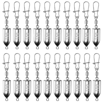 6PCS Bullet Drop Weights Sinkers Fishing Weights Lead Weights Sinkers Drop Shot Weights Catfishing Sinkers for Saltwater Freshwater Fishing - 2.82oz(80g) - size: 0.53oz(15g)