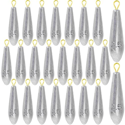 Landhoow Drop Shot Fishing Sinker Weights Kit Freshwater Catfishing Fishing Sinker Bass Casting Removable Line Saltwater Streamlined Snap Weight for Trolling Surf Tackle - size: 2.5 oz